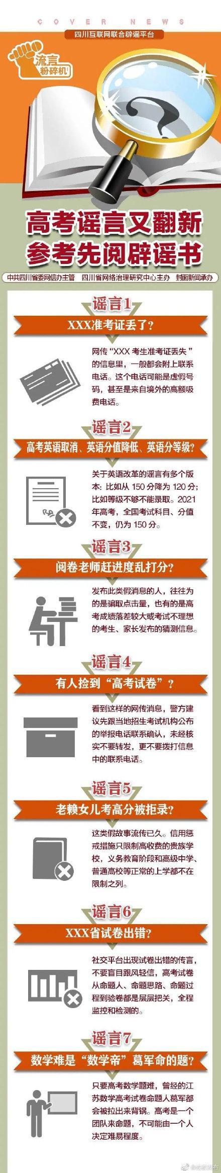 香港今晚开奖结果开奖记录和辟谣可买高考试题与高考谣言